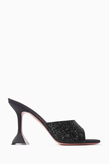 Lupita 95 Crystal Mules in Satin