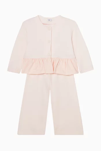 Ruffled Top & Pants Set