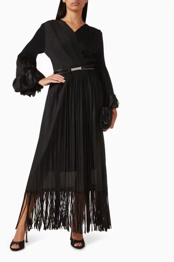 Fringe Belted Dress