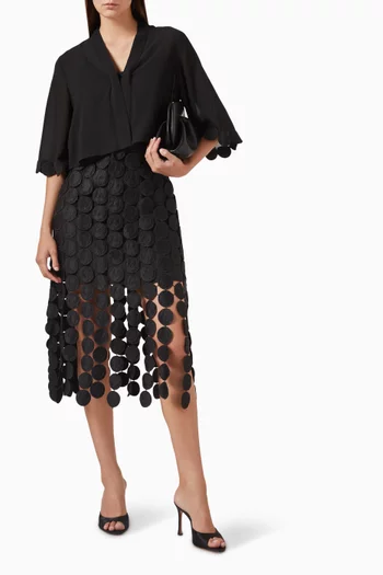 Cape-style Midi Dress