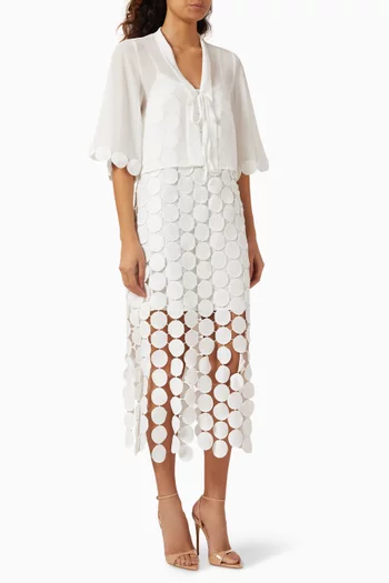 Cape-style Midi Dress