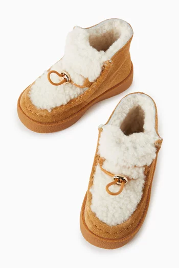 Aspen Ankle Boots in Suede & Shearling