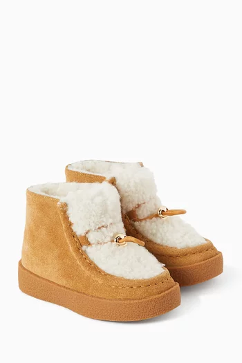Aspen Ankle Boots in Suede & Shearling