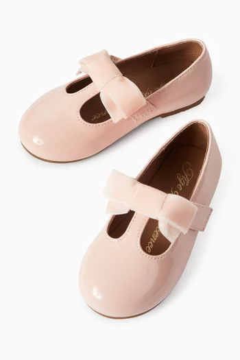 Yael Bow Ballet Flats in Patent Faux Leather