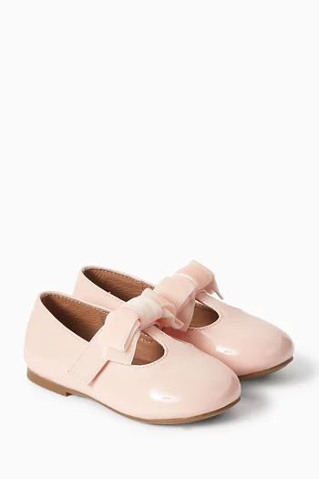 Yael Bow Ballet Flats in Patent Faux Leather
