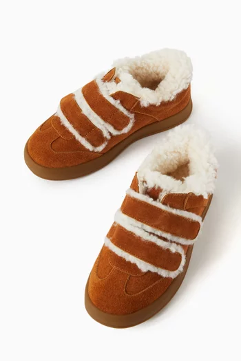 Jolly Sneakers in Suede & Shearling