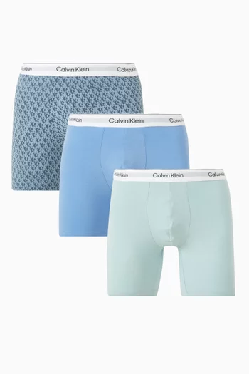 Boxer Briefs in Stretch Cotton, Set of 3