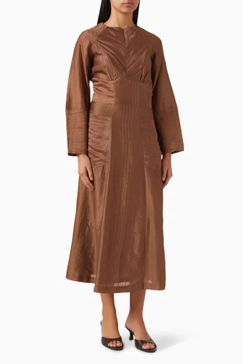 Stitch-detail Midi Dress