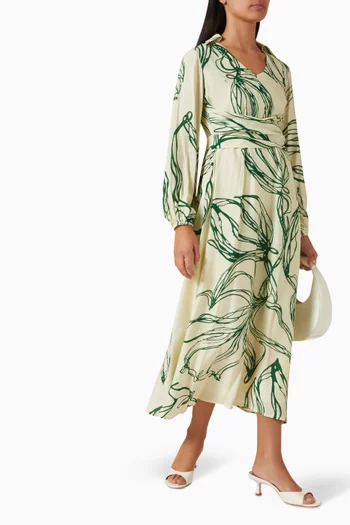 Floral-print Wrap Maxi Dress