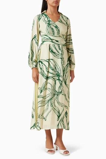 Floral-print Wrap Maxi Dress