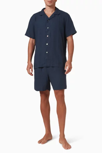 Short Pyjama Set in Sicily Linen