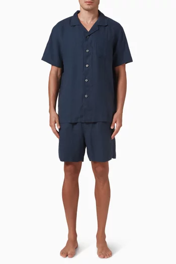 Short Pyjama Set in Sicily Linen