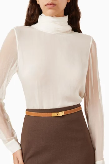 Unused Kelly Belt in Epsom Leather & Gold Hardware