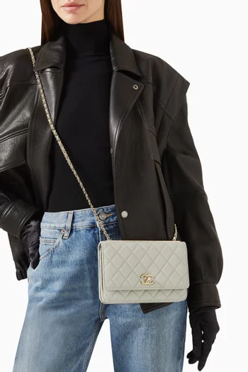 Classic Wallet on Chain in Lambskin