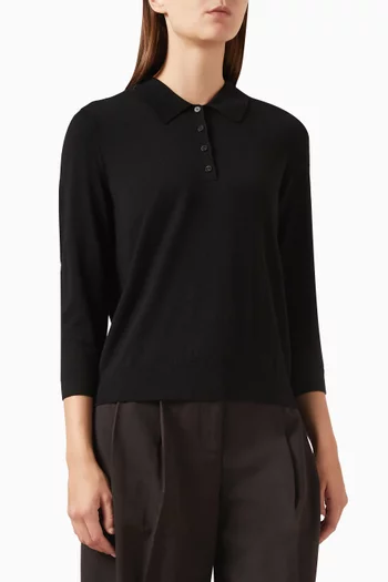 Polo Sweater in Merino-wool