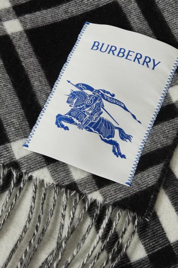 Check Scarf in Cashmere