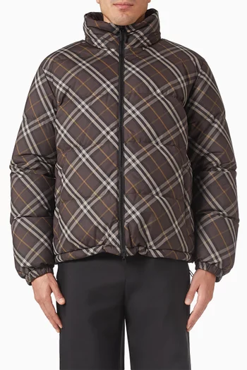 Snowdon Check Reversible Down Jacket