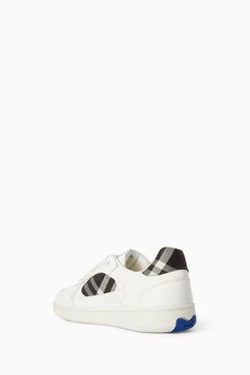 Terrace Check Sneakers in Leather