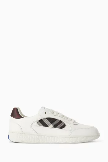Terrace Check Sneakers in Leather