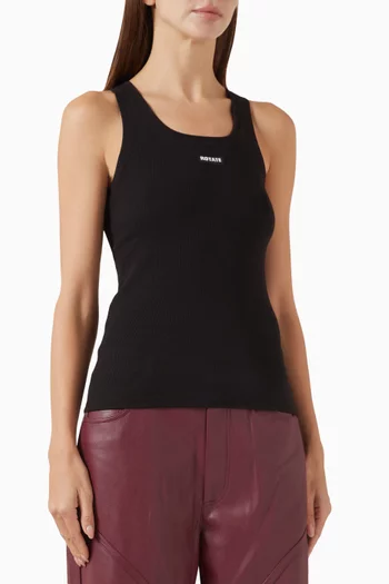 Logo Tank Top in Organic Cotton Blen
