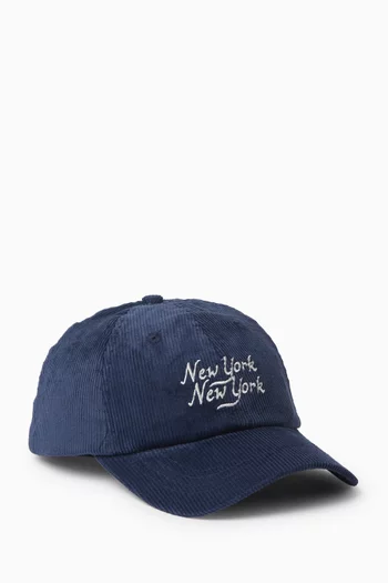 Script NY Cap in Cotton-corduroy