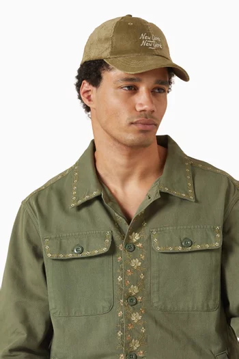Script NY Cap in Cotton-corduroy