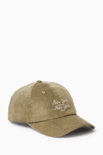 Script NY Cap in Cotton-corduroy