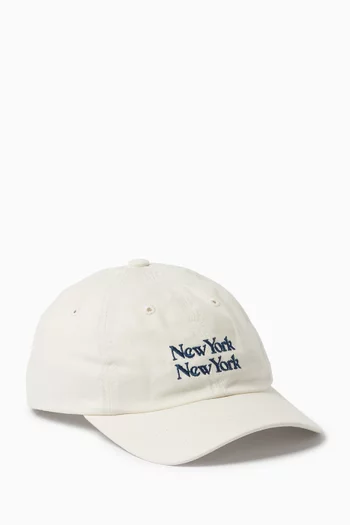 كاب مزين بطبعة New York New York‏ قطن تويل
