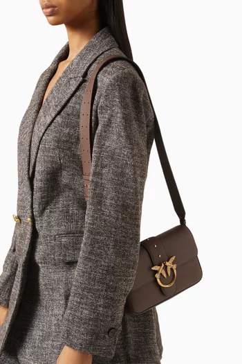 Love One Mini Slouchy Shoulder Bag in Leather
