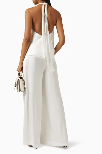 Briscola Halterneck Top in Satin