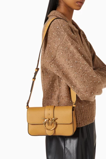 Love One Mini Slouchy Shoulder Bag in Leather