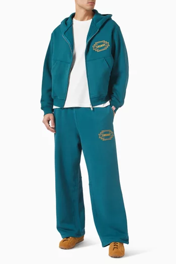 بنطال رياضي باراشوت بشعار نافاجو مطرز قطن