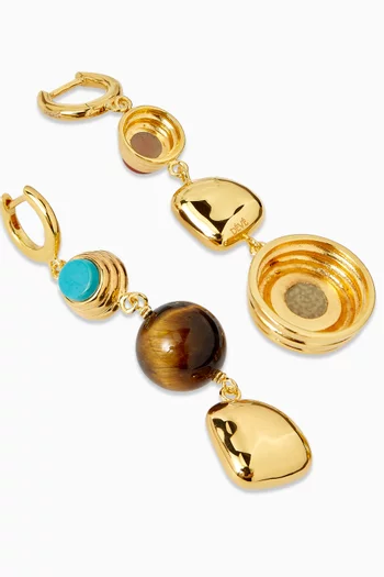 أقراط متدلية لو كابانون فضة إسترلينية مطلية ذهب عيار 18