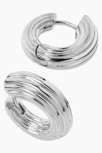 Mini Non-Conformist Hoops in Sterling Silver