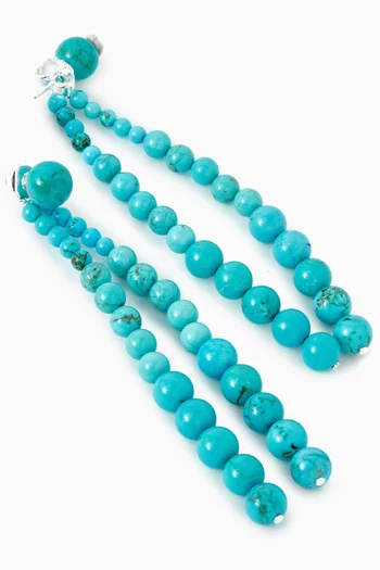 أقراط ليه غود مرصعة بالفيروز فضة إسترلينية