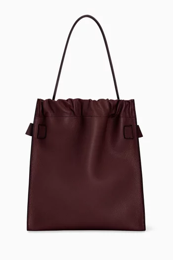 Scrunchy Tote Bag in Calfskin Leather