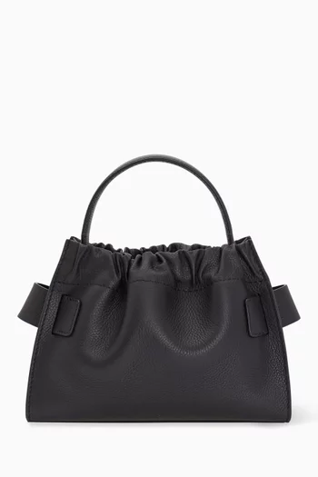 Square Scrunchy Bag in Calfskin Leather