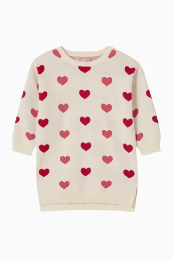 Lapis Hearts Sweater Dress