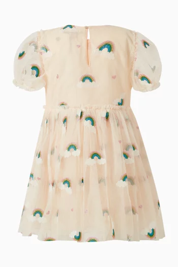 Rainbow Embellished Dress in Tulle