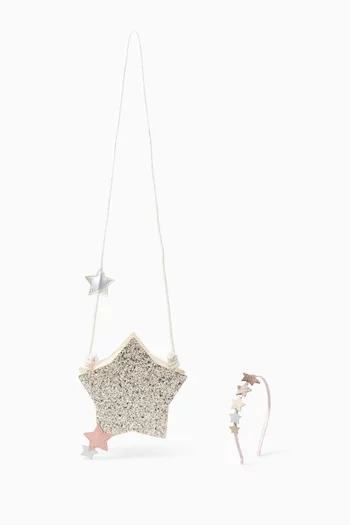 Super Sparkle Star Bag & Headband Set