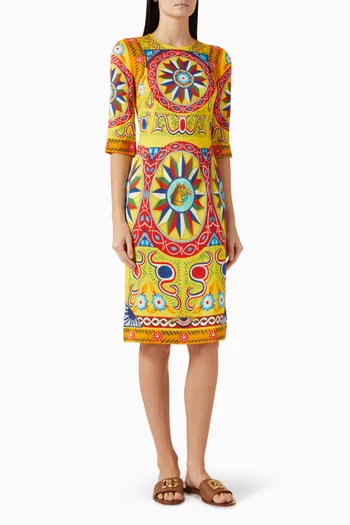 Printed Midi Dress