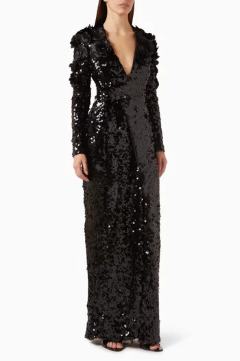 Biolume Sequin-embellished Gown
