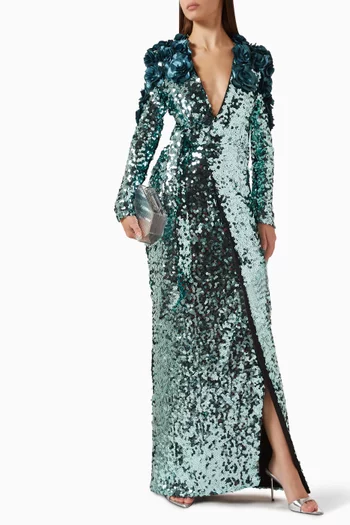 Biolume Sequin-embellished Gown