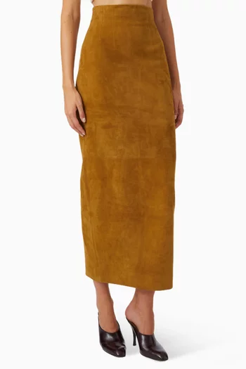 Loxley Pencil Skirt in Lamb Leather