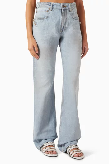 City Straight-fit Jeans in Denim