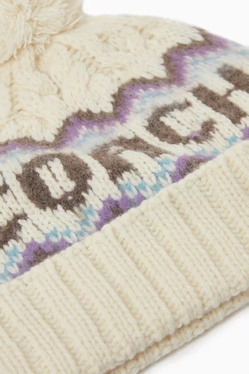 قبعة بيني بنقشة فير آيل مزيج صوف