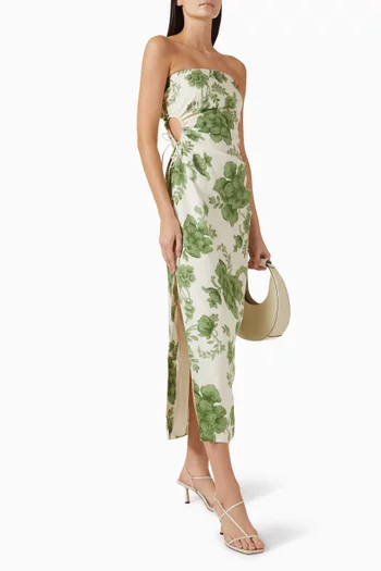Gardella Midi Dress in Linen