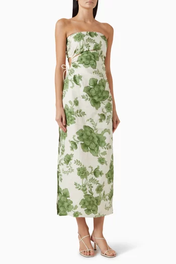 Gardella Midi Dress in Linen