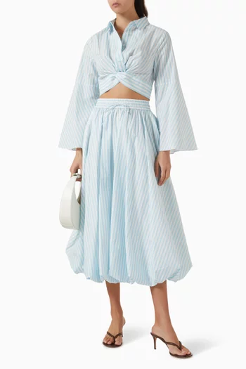 Maise Crop Top in Cotton Poplin