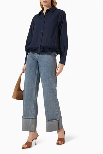 Yastravis Ruffle Shirt in Organic Cotton